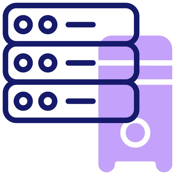 Server Web Symbol Einfache Illustration — Stockvektor