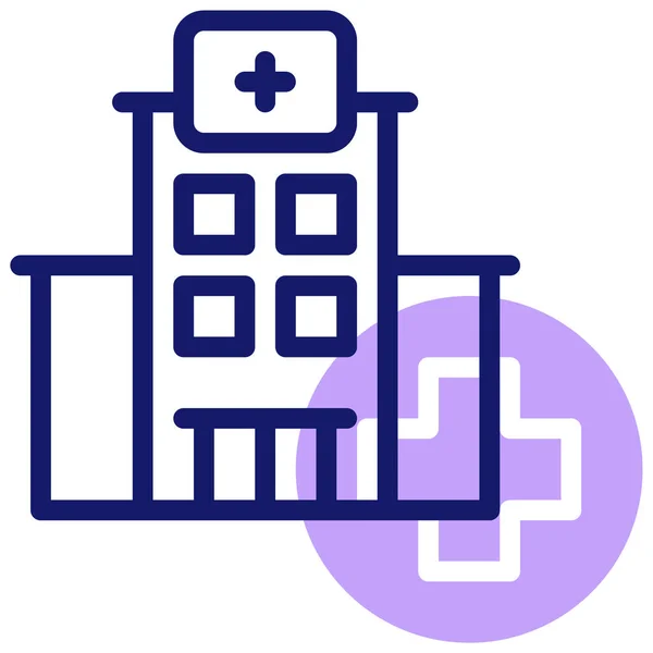 Hospital Building Icon Vector Illustration Simple Design — Stock Vector
