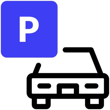 Park et. Web simgesi basit illüstrasyon