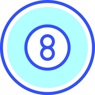 Bilardo topu modern simgesi, vektör illüstrasyonu