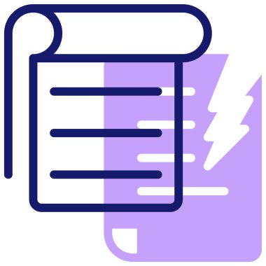 Kağıt. Web simgesi basit illüstrasyon