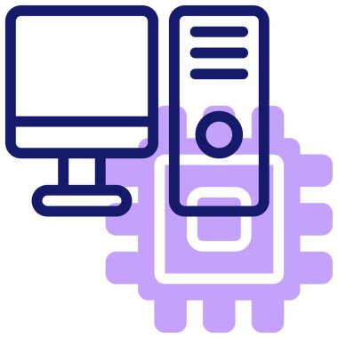 bilgisayar simgesi, vektör illüstrasyonu basit tasarım