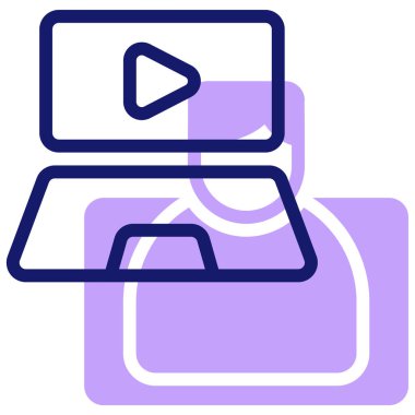 E-öğrenme. Web simgesi basit tasarım