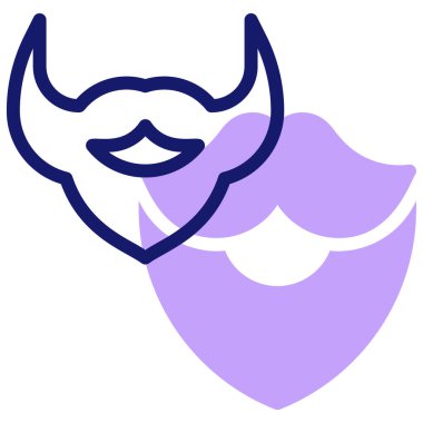 Sakal modern simge, vektör illüstrasyonu 