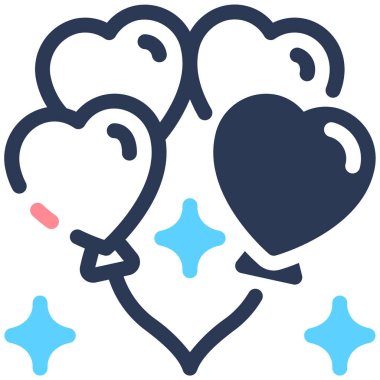 Balonlar. Web simgesi basit tasarım