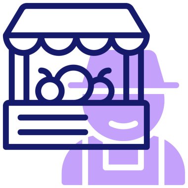 Dükkan. Web simgesi basit illüstrasyon