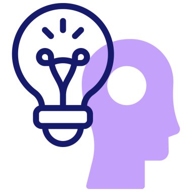 fikir simgesi, vektör illüstrasyonu basit tasarım