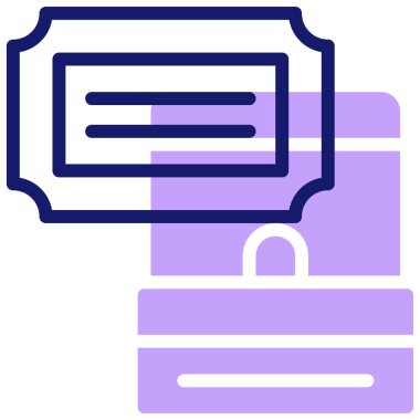 bilet web simgesi basit tasarım