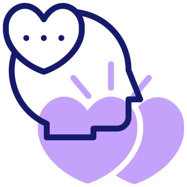 empati simgesi, vektör illüstrasyonu basit tasarım