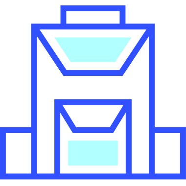 Sırt çantası. Web simgesi basit illüstrasyon