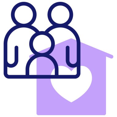 Aile simgesinin vektör illüstrasyonu