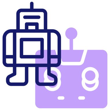 robot ikon vektör illüstrasyonu