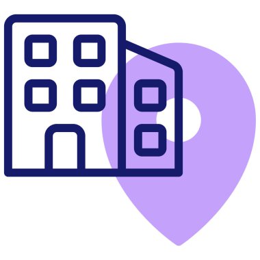 ofis simgesi, vektör illüstrasyonu basit tasarım