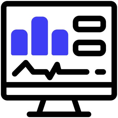 İstatistiksel web simgesi basit illüstrasyon