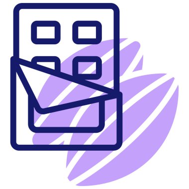 Çikolata. Web simgesi basit illüstrasyon