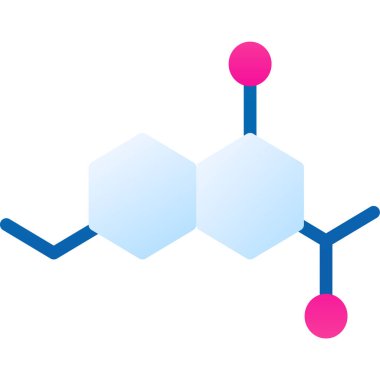 Molekül simgesi, basit web illüstrasyonu