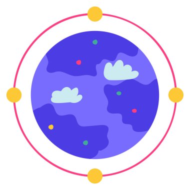 Bilgisayar ağı simgesi, vektör illüstrasyonu basit tasarım