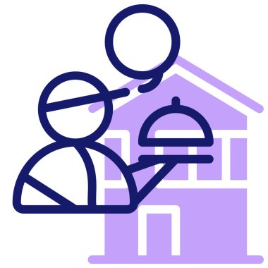 Teslimat. Web simgesi basit illüstrasyon