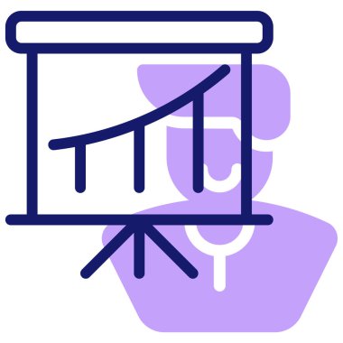 sunum web simgesi basit illüstrasyon