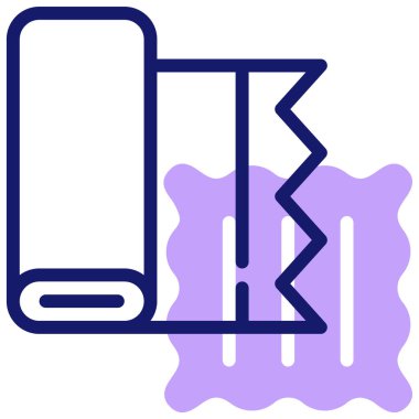 Kağıt havlu. Web simgesi basit illüstrasyon