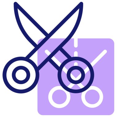 Makas simgesi, vektör illüstrasyonu 