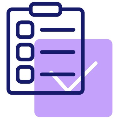 Kontrol listesi. Web simgesi basit tasarım