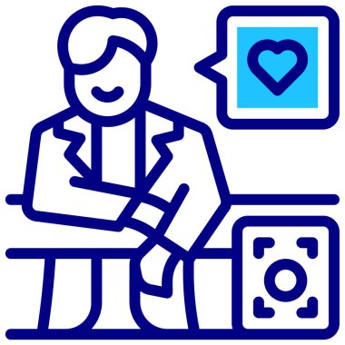 Bir çift. Web simgesi vektör illüstrasyonu