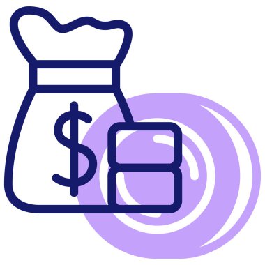 Para için. Web simgesi basit illüstrasyon 