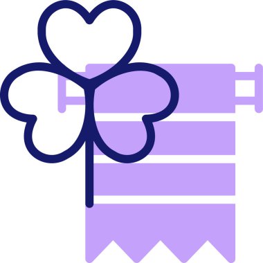 Yonca simgesi, vektör illüstrasyonu basit tasarım