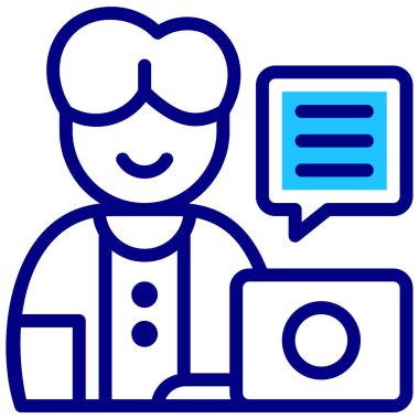 Öğretmen web simgesi basit tasarım