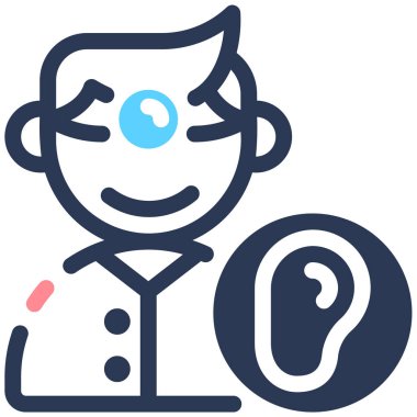 Doktor. Web simgesi basit illüstrasyon