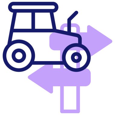 Traktör. Web simgesi basit illüstrasyon