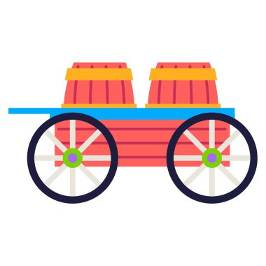 Vagon. Web simgesi basit illüstrasyon
