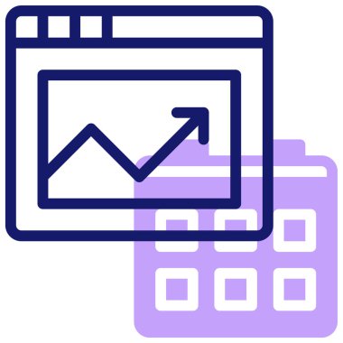 Performans analizi. Web simgesi basit illüstrasyon