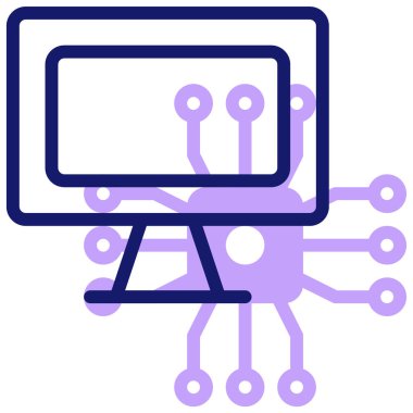 bilgisayar simgesi, vektör illüstrasyonu basit tasarım