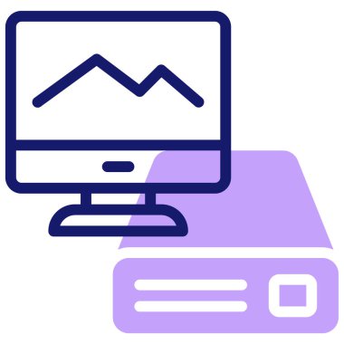 bilgisayar simgesi, vektör illüstrasyonu basit tasarım