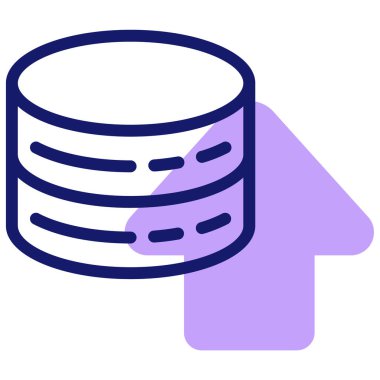 veritabanı. Web simgesi basit illüstrasyon