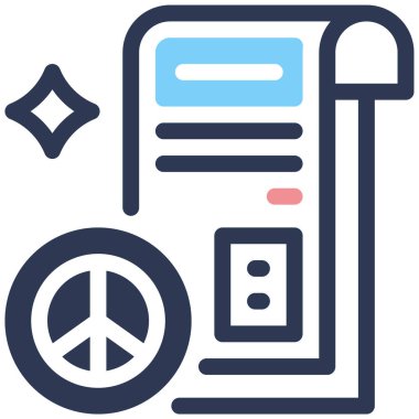 Sertifika. Web simgesi basit illüstrasyon