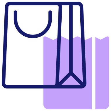 Kağıt Torba. Basit illüstrasyon