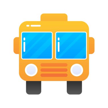 bus simgesi vektör illüstrasyonu