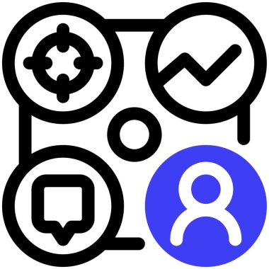 Crm. Web simgesi basit illüstrasyon