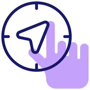 yön simgesi, basit ve minimalist illüstrasyon