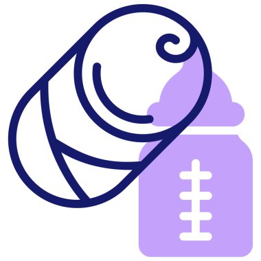 Bebek ürünlerinin vektör illüstrasyonu basit simge