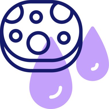 Sünger simgesi, vektör illüstrasyonu 