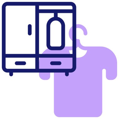 Çekmeceler. Web simgesi basit illüstrasyon