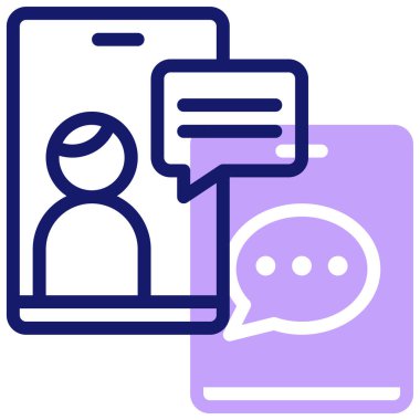 Konuş. Web simgesi basit illüstrasyon