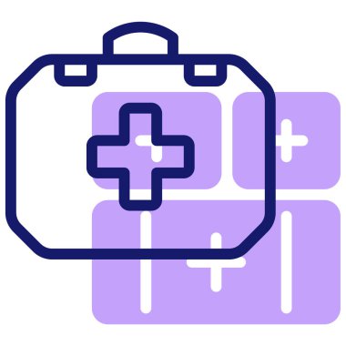 İlk yardım çantası. Basit resimleme