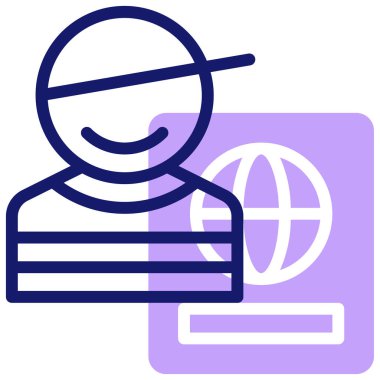 Turist ağı simgesi basit tasarım