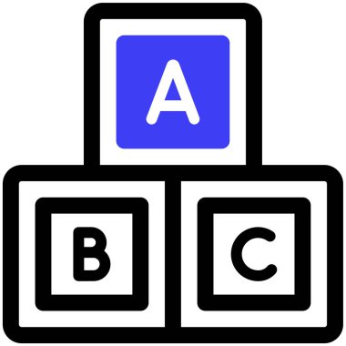 Alfabe. Web simgesi basit illüstrasyon