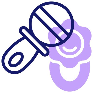 Bebek ürünlerinin vektör illüstrasyonu basit simge